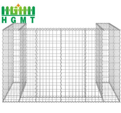 China Iso Galvanized 2mx1mx1m Gabion Wire Mesh Stone Cage Baskets for sale