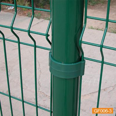 China Round Post Match With V Security Steel Fence 6.0mm Using Plastic Clips for sale