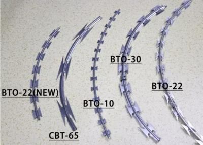 China BTO-18 2mm Razor Coil Barbed Wire Coil Fencing 600mm for sale