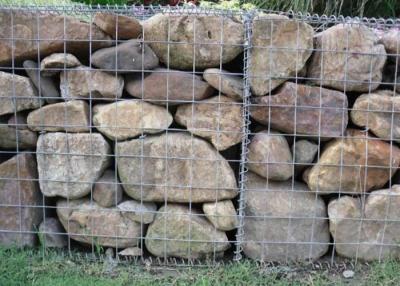 China OHSAS PVC Coated Gabion Box 2m Galvanised Steel Cages For Stones for sale