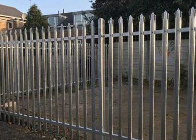 China Hot Dip Galvanized Steel Palisade Fencing W Section With Razor Wire for sale