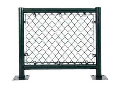 China ISO14001 PVC Coated Wire Mesh Diamond Chain Link Fence for sale