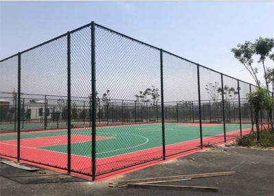 China 60x60mm Woven Chain Link Fence Green Plastic Coated Chain Link Fencing for sale