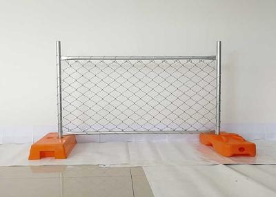 China Rust Resistant 6ftx10ft Chain Link Construction Fence 60g/M2 Galvanized for sale
