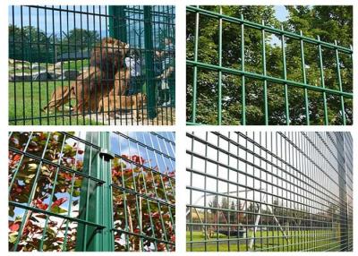 China 2m Length 1.5m Height Double Wire Welded Fence Panel With All Kinds Post for sale