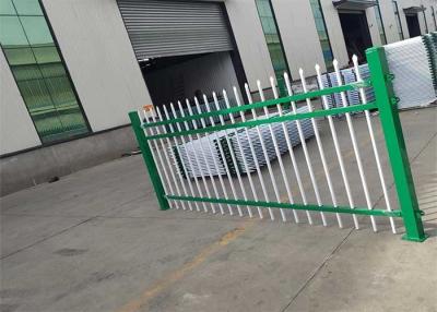 China Green Powder Coating Picket Top H3m Tubular Metal Fence for sale