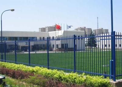 China Blauer Röhrenstahlzaun der Farbpulver-Beschichtungs-Pfosten-Spitzen-1.2x1.8m zu verkaufen