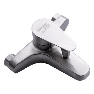 China Smooth Stainless Steel Bath Faucet Electroplating Hot And Cold Water Tap for sale