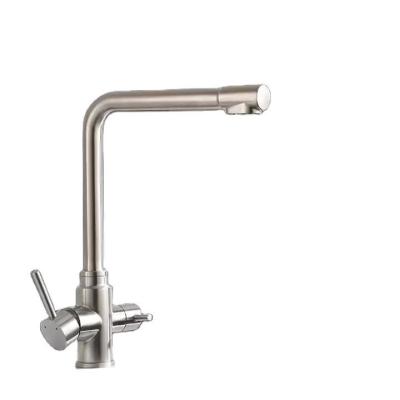 China OEM Polished Stretched Stainless Steel Faucet Dishwashing Sink Faucet for sale