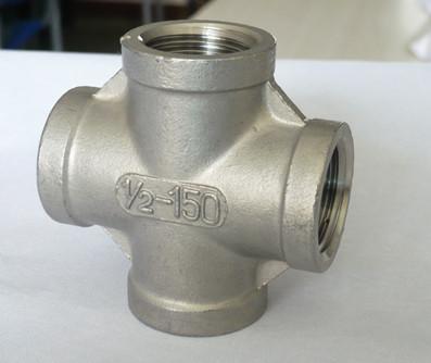 China ASTM 316L Stainless Steel Cross Pipe Fitting 1 Inch Customized for sale