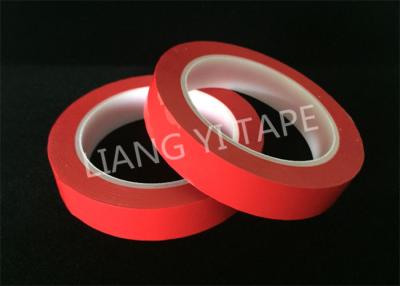 China Heat Resistance Red Polyester Mylar Tape For Wrapping Coils / Capacitors / Wire Harnesses for sale