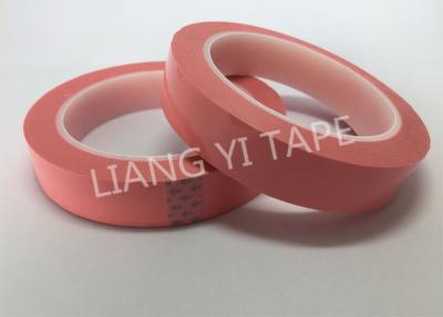 China 1 Layer Pink Polyester Mylar Tape For Transformer / Capacitor 0.05mm Thickness for sale