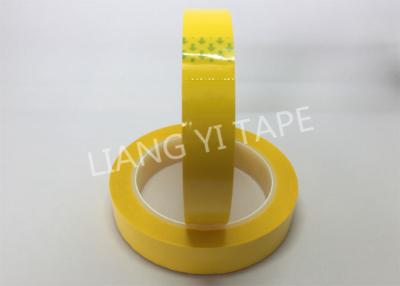 China SGS 66m Length Yellow Polyester Film backing Adhesive Insulation Tape for sale
