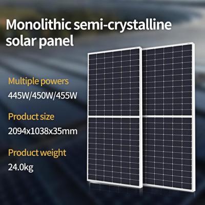 Κίνα Σύστημα αποθήκευσης ηλιακής ενέργειας 330W - 460W Μονάδα φωτοβολταϊκού μονοκρυσταλλικού πυριτίου μισής κυψέλης προς πώληση