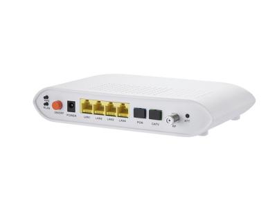 China DC 12V Input GPON ONU OLT Four Fast Ethernet Ports 2.4GHz With 4 FE WiFi CATV for sale