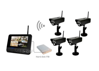 China Digital Remote Home Surveillance Four Screen DVR Transmitter 250cd/m2 Brightness for sale