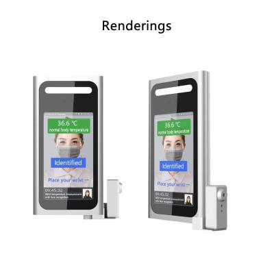 China Wrist Temperature Measuring Access Control with Living Face Recognition Terminal for sale