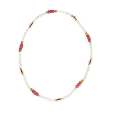 China Presente de feriados de vidro Handcrafted de Crystal Multicolor Beaded Necklace For à venda
