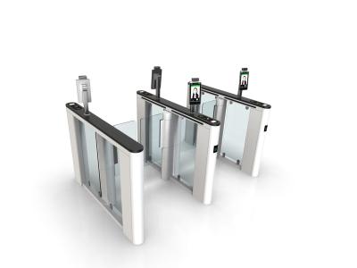 China Slim Automatic Systems Turnstiles Fingerprint , Swing Arm Barrier Gate Face Recognition for sale