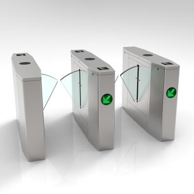 China Automatic Security Waist High Turnstile , Optical Flap Barrier Gate for sale