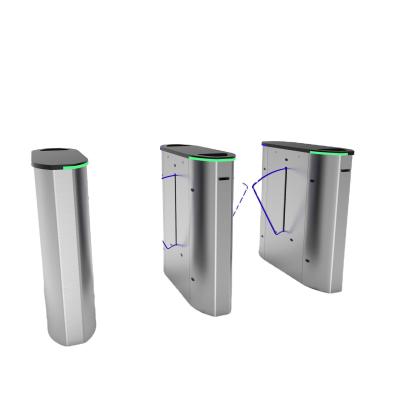 China Infrared Sensor Automatic Flap Barrier RS485 Double Machine Core Entrance for sale