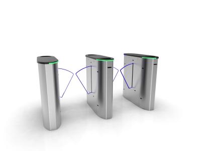 China Bi-Directional Flap Barrier Turnstile RFID Gate Entry Systems CE Certificate for sale