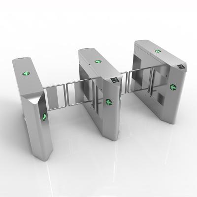 China SUS304 Pedestrians Turnstile Access Control Swing RFID Electronic Barrier Gate for sale