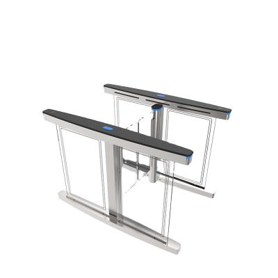 China Automation Security Glass Security Turnstiles , Swing Office Building Turnstiles for sale