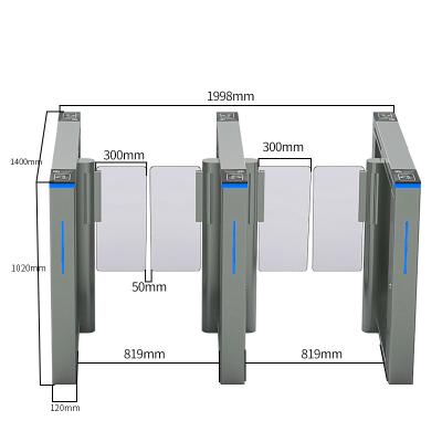 China Lobby Automatic System Turnstile Stainless Steel Half Height Turnstile Access Control for sale
