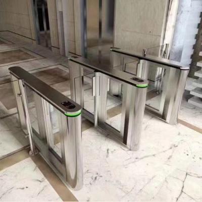 China 550mm Swing Auto Gate Silver Fastlane Optical Turnstiles With Card Reader And QR Code for sale