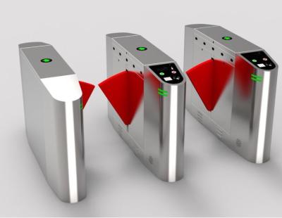 China Office Automatic Flap Barrier Turnstile , 3 Pairs Retractable Barrier Gate for sale