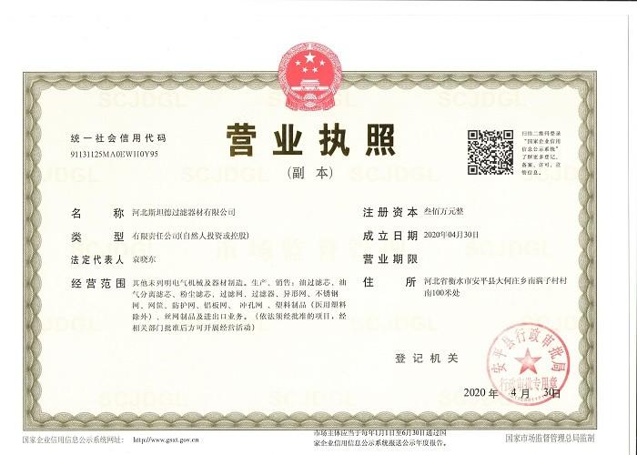 TradeMark - Hebei Standard Filter Equipment Co.,Ltd