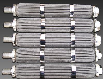 China Alambre plegado Mesh Water Filter, cilindro perforado de la pulgada el 85% de la plata 10 del metal en venta