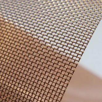 China Architectural Brass Woven Mesh Fabric Copper Braided Mesh 40 Mesh for sale