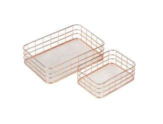 China Golden Grid Electroplate Wire Mesh Storage Baskets For Makeup Chicken Food for sale