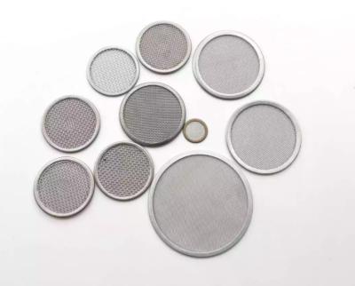 China Screen Acid Resisting Wire Mesh Filter Disc Stainless Steel 304 316l Sliver for sale