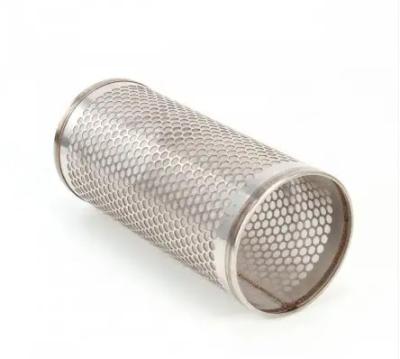 China Round Hole 1mm Thick Wire Mesh Water Filter , Stainless Steel Filter Element for sale