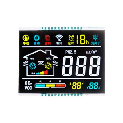 China VA Segment Lcd Display Serial Parallel Interface 54.5x83x2.34 Outline Size for sale