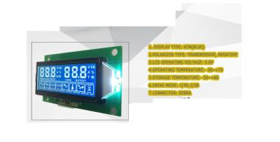 China 2.2  Inch HTN Segment Lcd Display Module Driving Voltage 1/4D,1/3B ZEBRA Connecting for sale