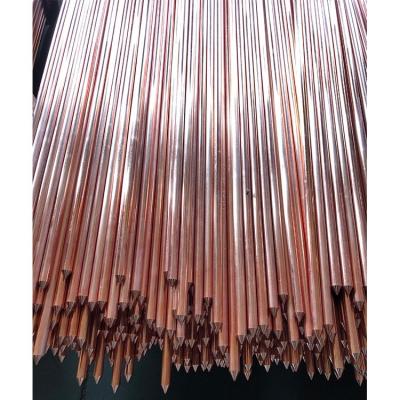 China Protecting Earthing Solid Copper Ground Rod copper ground rod price for sale