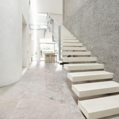 China custom rubber wood treads stairs, indoor floating staircase price for sale