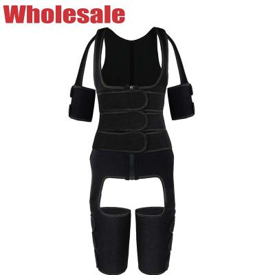 China Waist Thigh Shaper Customized With Arm Three Belts Thigh Shaper High Waist for sale