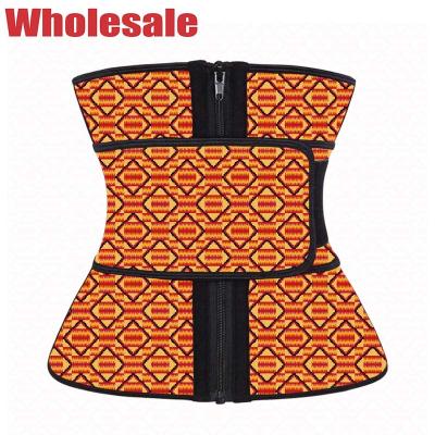 China Sweat Fit Adjustable Waist Trimmer Kente Cloth Everyday Waist Cincher for sale