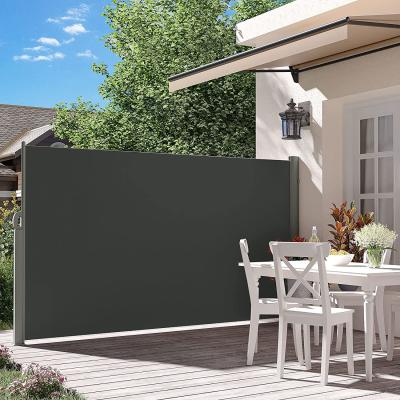 China Outdoor Retractable Folding Wind Screen Vertical Wall Balcony Terrace Garden Patio Side Awning for sale