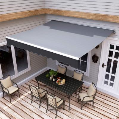 China 4x2.5m Retractable Manual Awning Window Door Sun Shade Canopy with Fittings and Crank Handle for sale