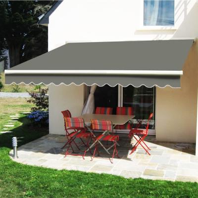 China Manual Retractable Patio Awning Sun Shade Outdoor Deck Window Door Canopy Shelter Aluminum Frame Markiser for sale