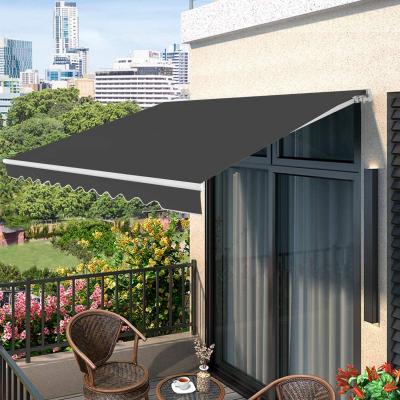 China Outdoor Waterproof UV-resistant Folding Arm Retractable Awning for terrace,300*200cm,Grey for sale