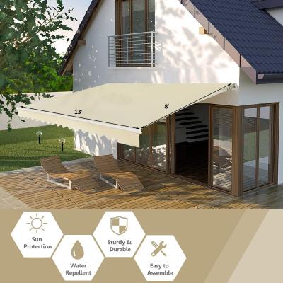 China Outdoor Waterproof UV-resistant Folding Arm Retractable Awning for terrace,300*250cm,Beige for sale