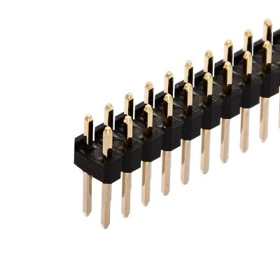 China A fileira dobro plástica imprimiu conectores da placa de circuito, passo SMD Pin Header de 2.54mm à venda