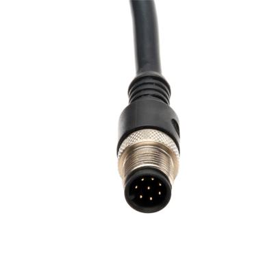 China Right Angle Electrical Wire Cable With IP67 Waterproof M12 2 Pin 3 Pin 4 Pin Connector for sale